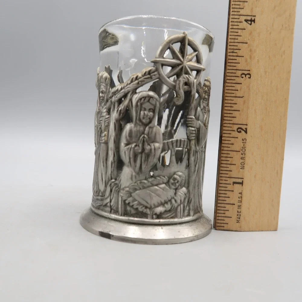 Nativity Scene Candle Holder Metal Votive Tealight Christmas Religious Decor